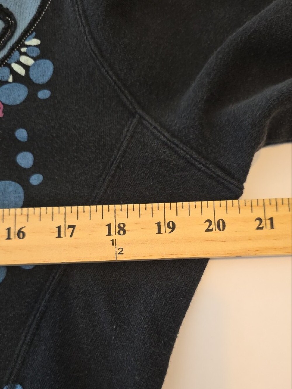Roxy Full Zip Hoodie Black Graphic Womens Size Large Vintage Y2K Surf Grunge - Picture 13 of 16